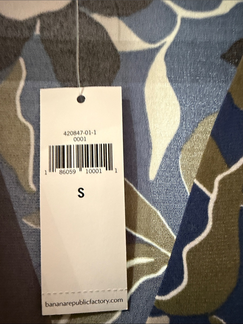 Banana Republic Navy Floral Faux-Wrap Dress with Blush and Olive Accents - Picture 3 of 4